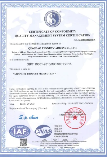 tennry 9001 certificates