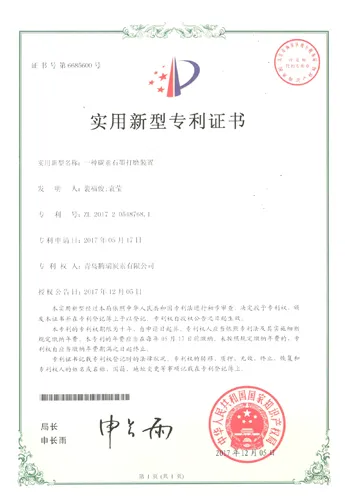 tennry carbon graphite polishing device certificate
